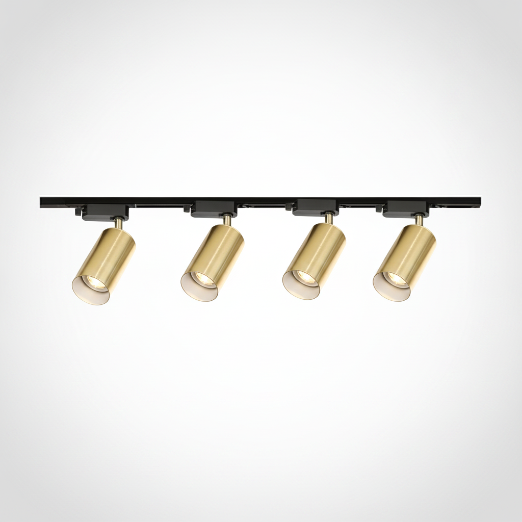 Gilded Rail Track Light, Aluminum, Integrated LED