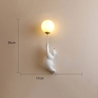 Applique Murale Ours au Ballon Lumineux