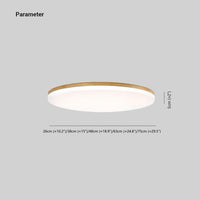 Plafonnier LED Rond en Bois