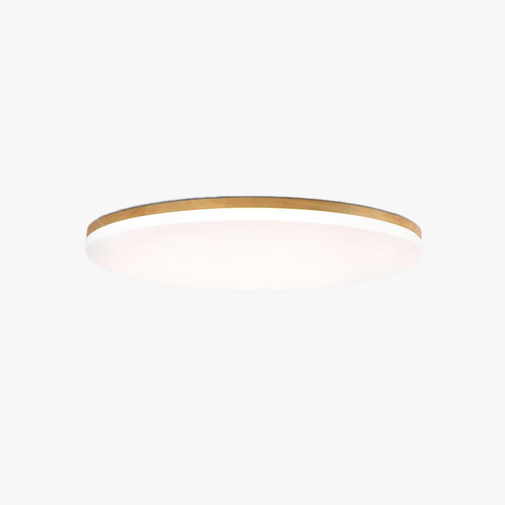 Plafonnier LED Rond en Bois