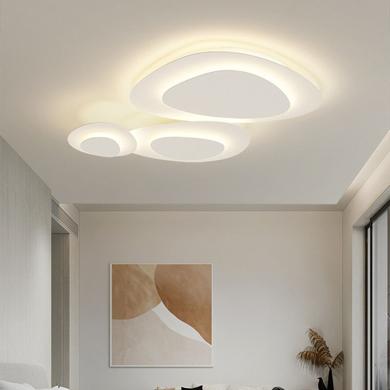 Plafonnier LED Nuage en Métal Blanc