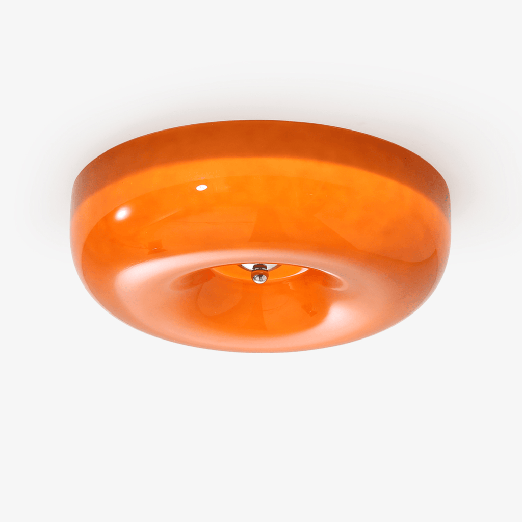 Plafonnier Spirale en Verre Soufflé
