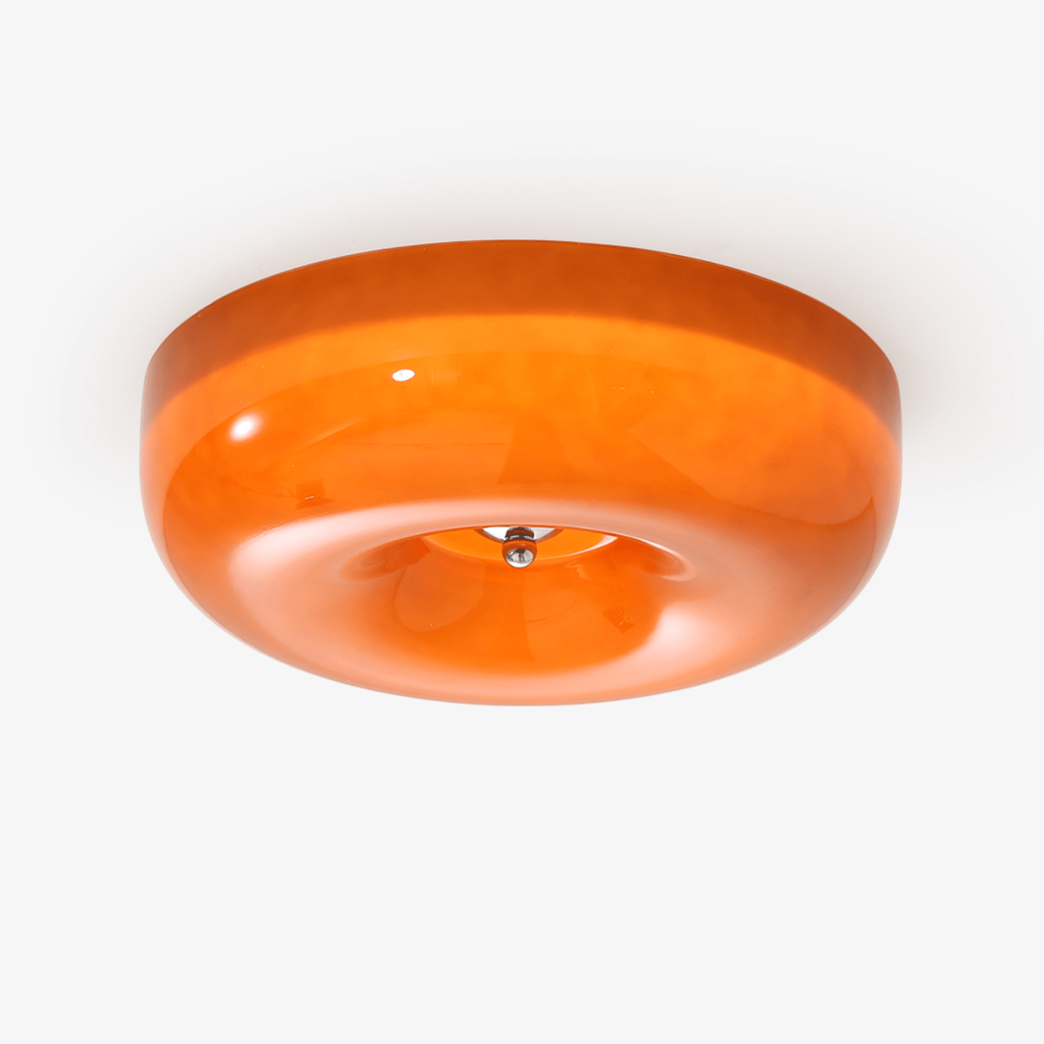 Plafonnier Spirale en Verre Soufflé