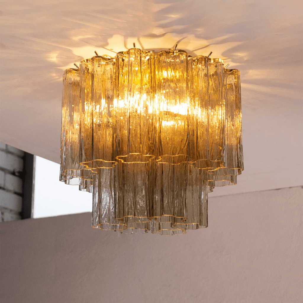 Starburst Art Glass Flush Mount