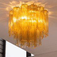 Starburst Art Glass Flush Mount