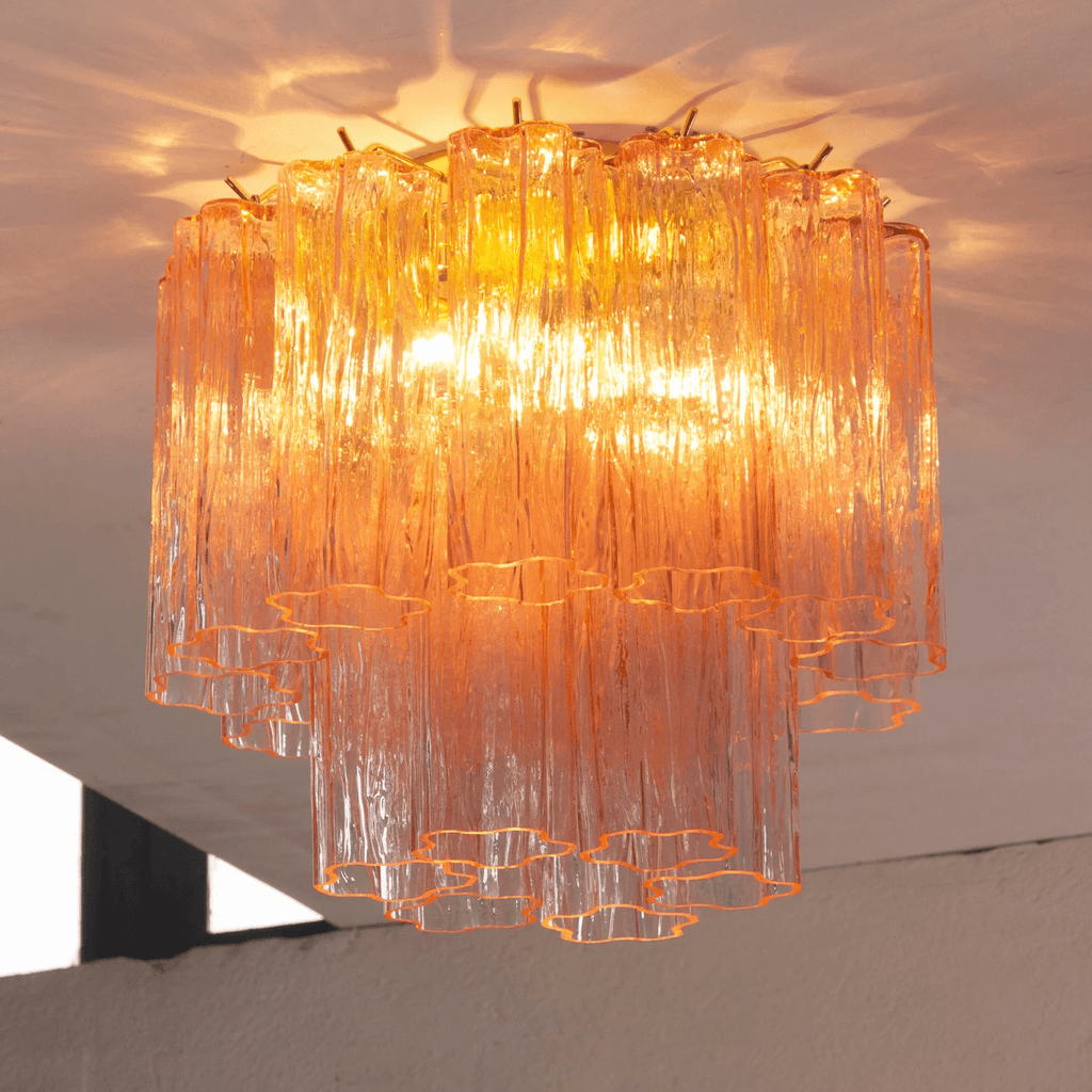 Starburst Art Glass Flush Mount