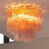 Starburst Art Glass Flush Mount