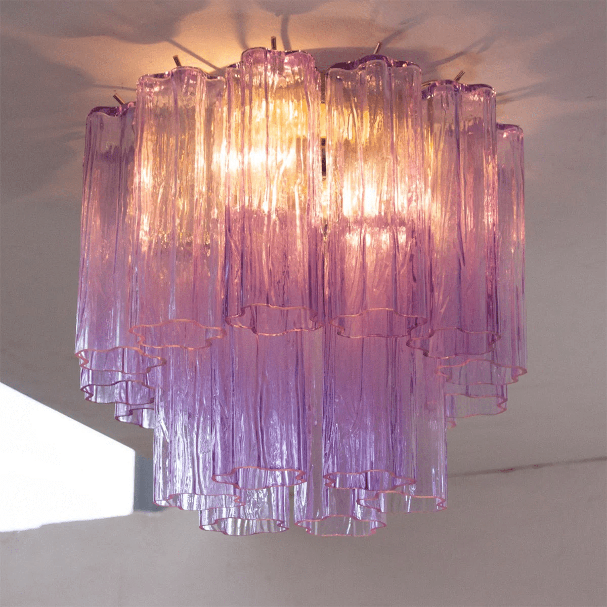 Starburst Art Glass Flush Mount