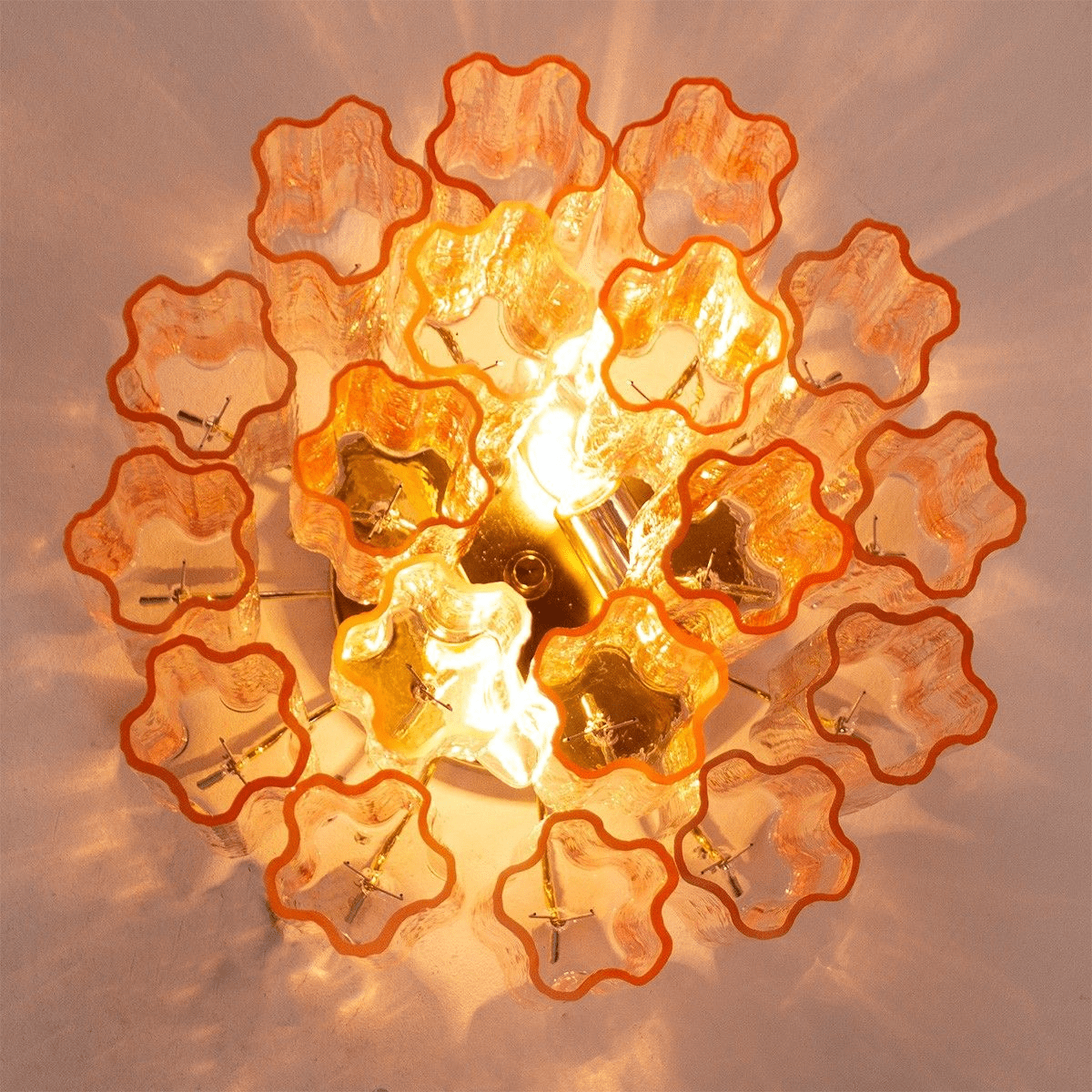 Starburst Art Glass Flush Mount