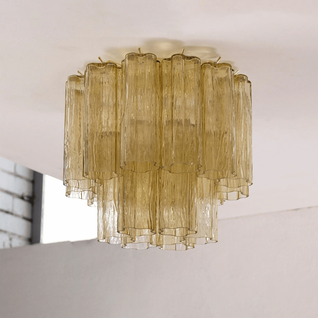 Starburst Art Glass Flush Mount