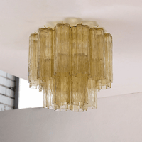 Starburst Art Glass Flush Mount
