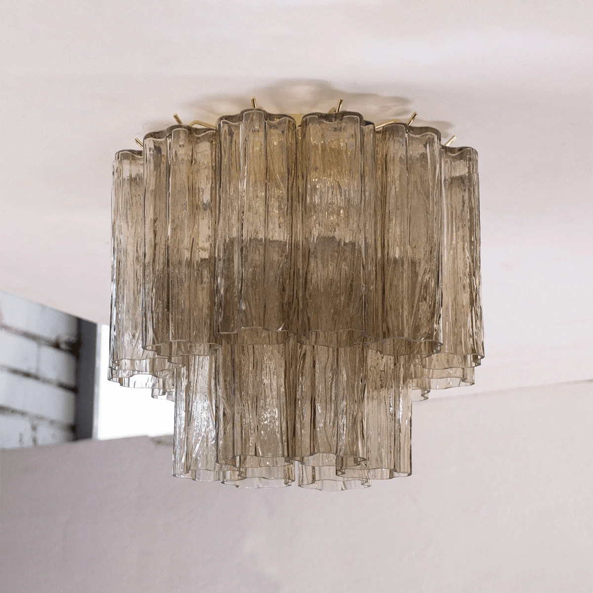 Starburst Art Glass Flush Mount
