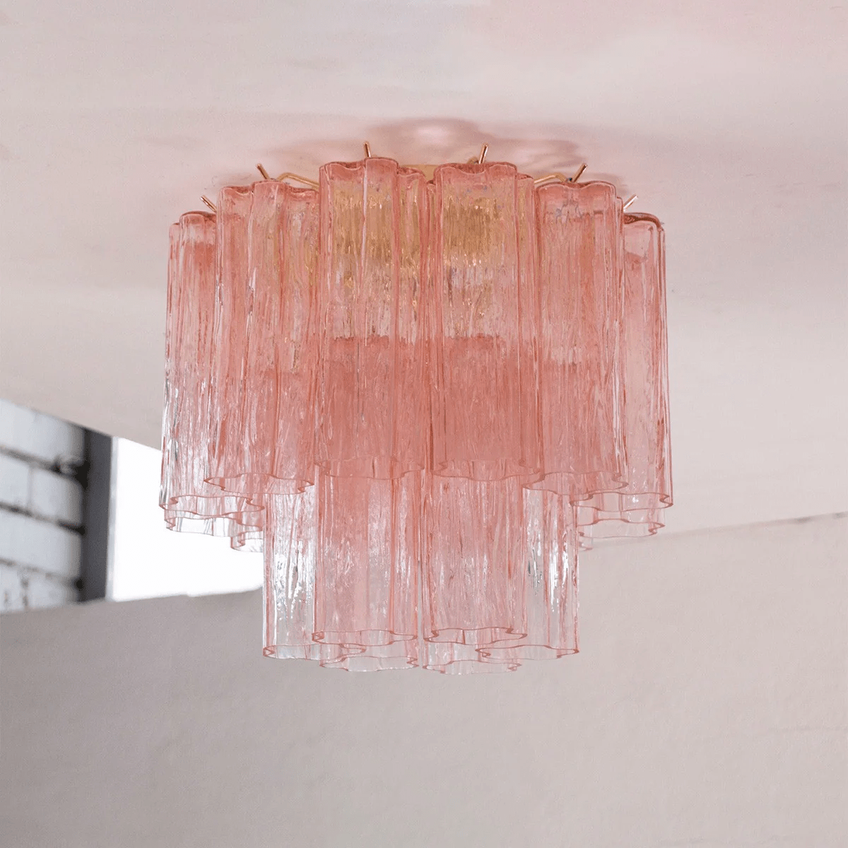 Starburst Art Glass Flush Mount