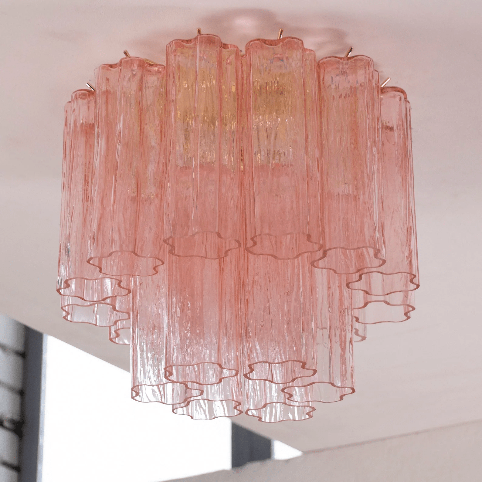 Starburst Art Glass Flush Mount