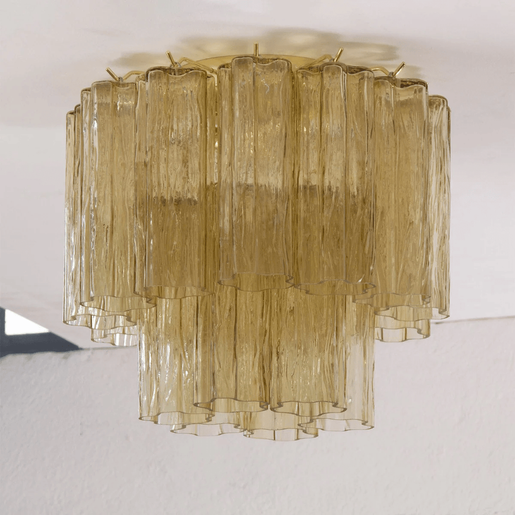 Starburst Art Glass Flush Mount