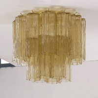 Starburst Art Glass Flush Mount