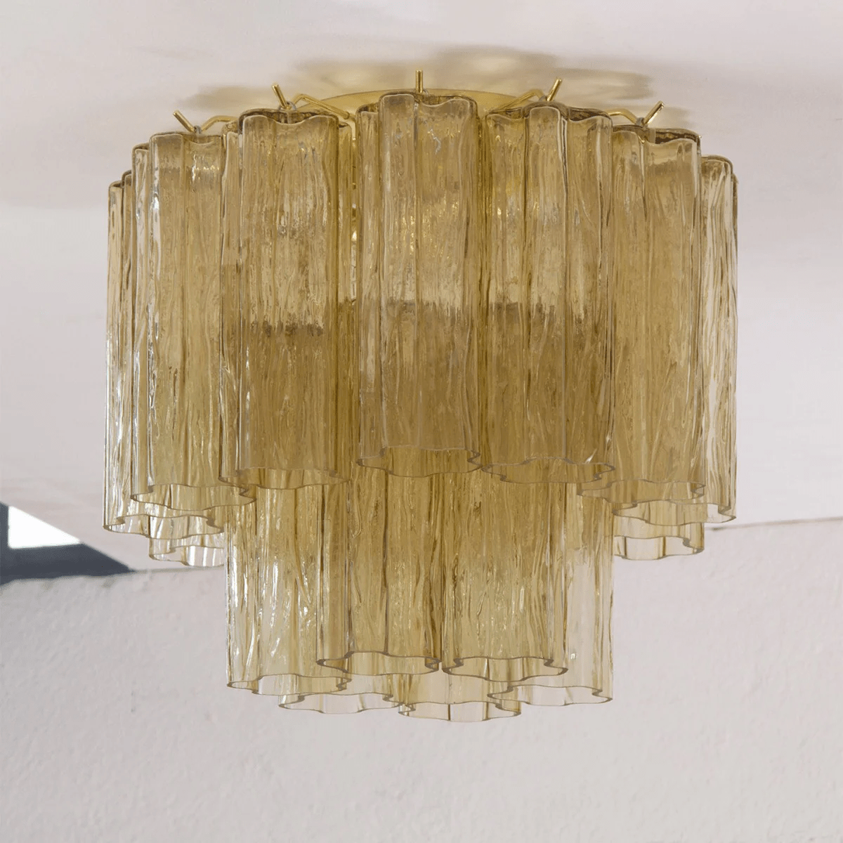 Starburst Art Glass Flush Mount