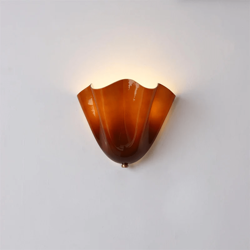 Applique Murale Courbe Sculpturale en Verre