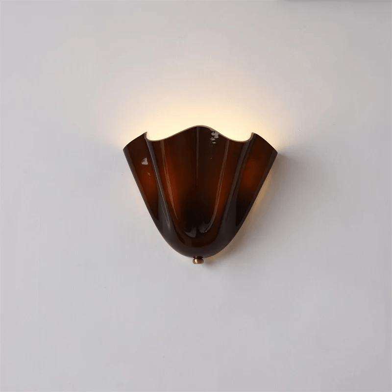 Applique Murale Courbe Sculpturale en Verre