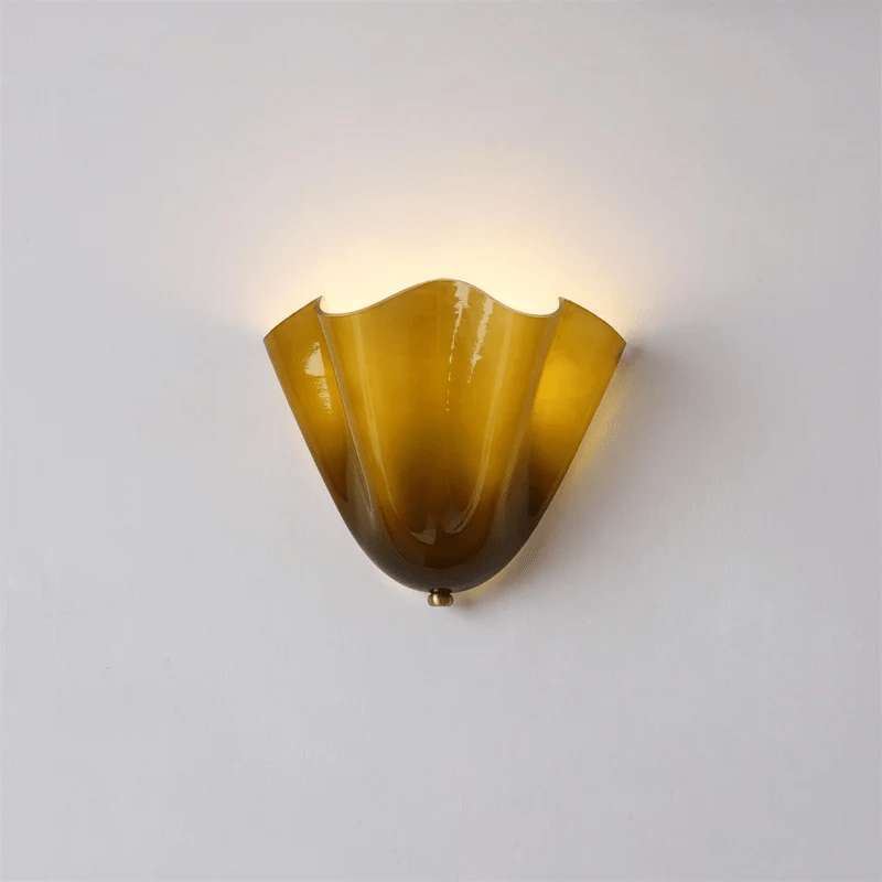 Applique Murale Courbe Sculpturale en Verre