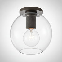 Simple Style Flush Mount Light, Glass, E26 Base