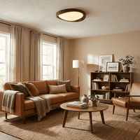 Walnut Curved Edge Ceiling Light