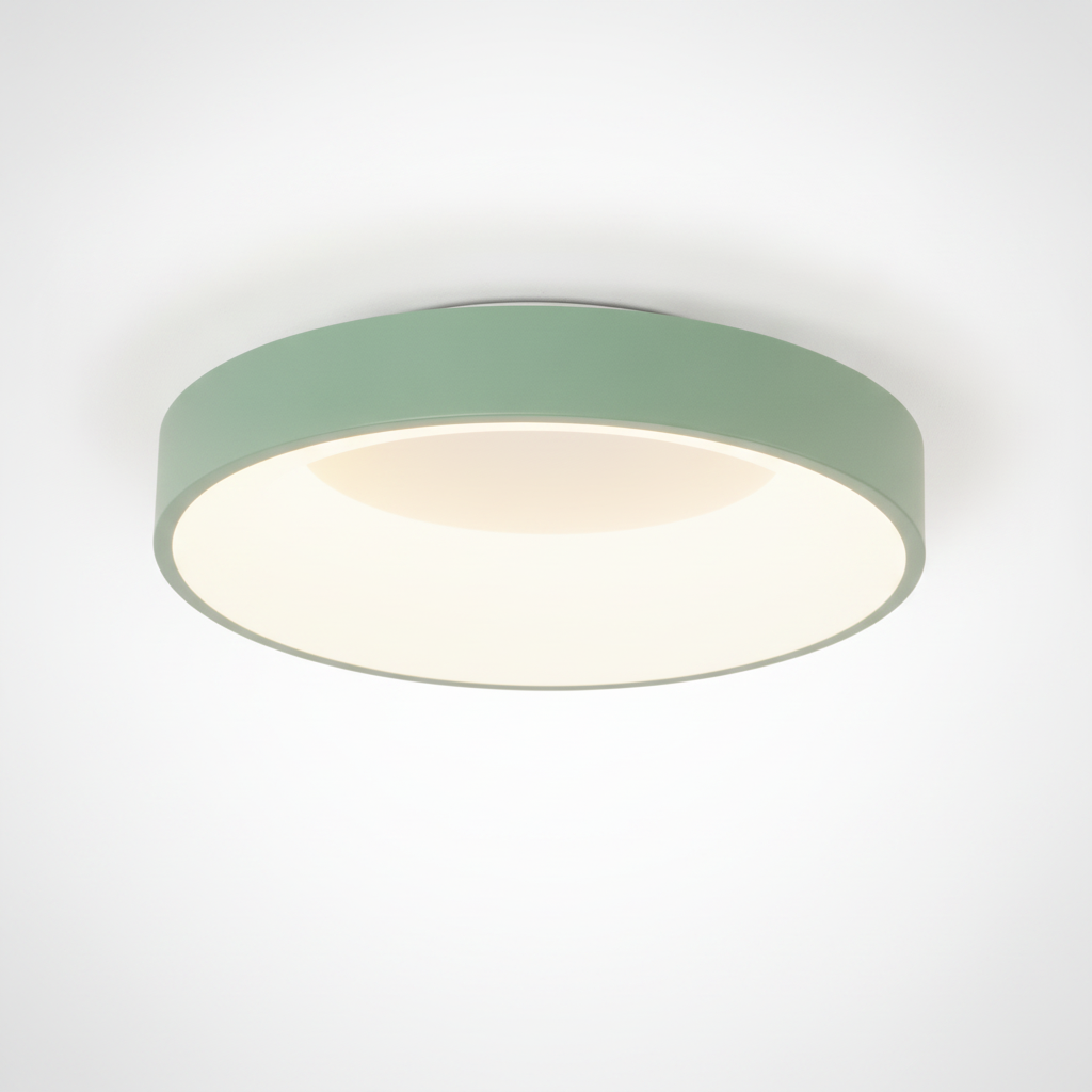 Flush Mount Ceiling Light Contemporary Metal Acrylic, Integrated LED
