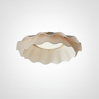 Arwen Fabric Wave Ceiling Lamp, Brass, Integrated LED