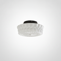 Ceiling Light Metal And Glass, E26 Base, Hardwired
