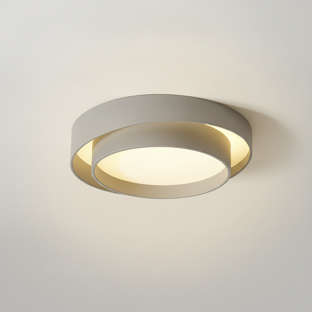 Flush Mount Ceiling Light Metal and Acrylic, Integrated LED
