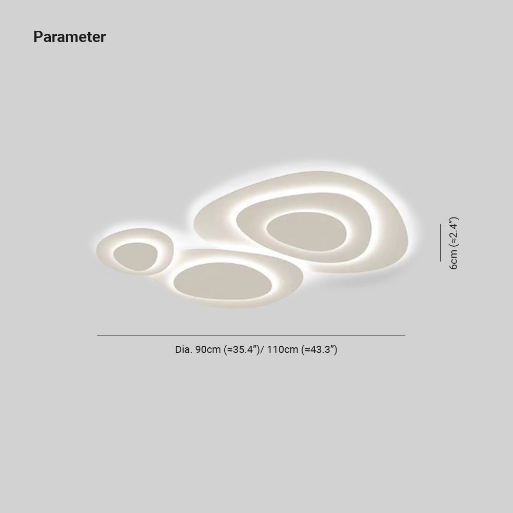 Plafonnier LED Nuage en Métal Blanc