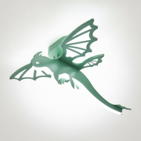 Green Dinosaur Ceiling Light, Iron, Acrylic, Integrated LED