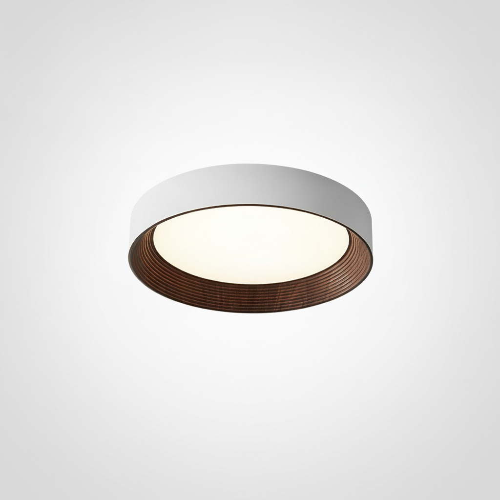 Flush Mount Ceiling Light Metal Acrylic, Integrated LED, Hardwired