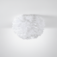 Feathered Ceiling Lamp, Metal, E26 Base