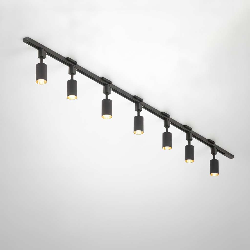 Track Light Cylinder Metal Aluminum Integrated LED