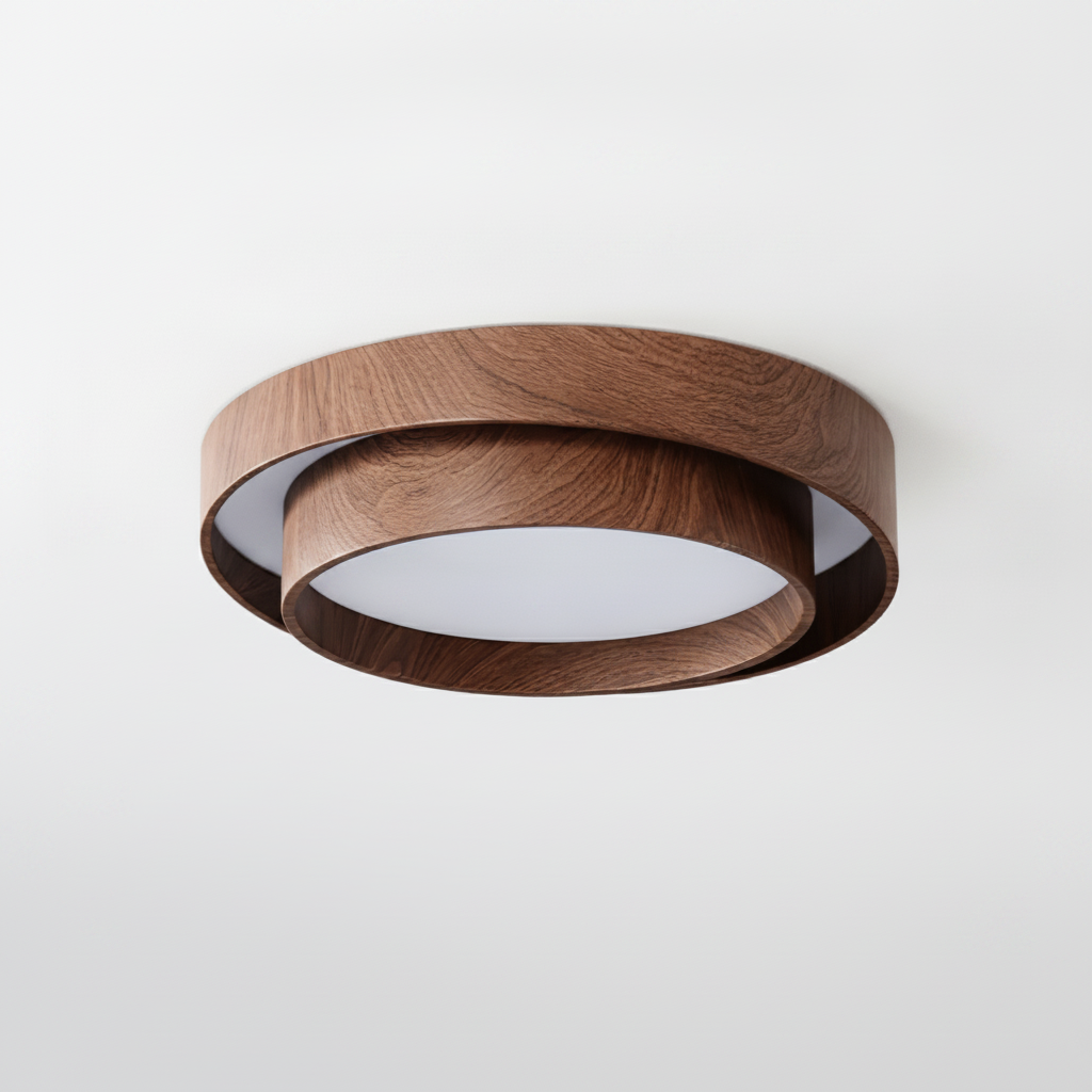 Vaako Ceiling Lamp, Metal, Wood, Integrated LED