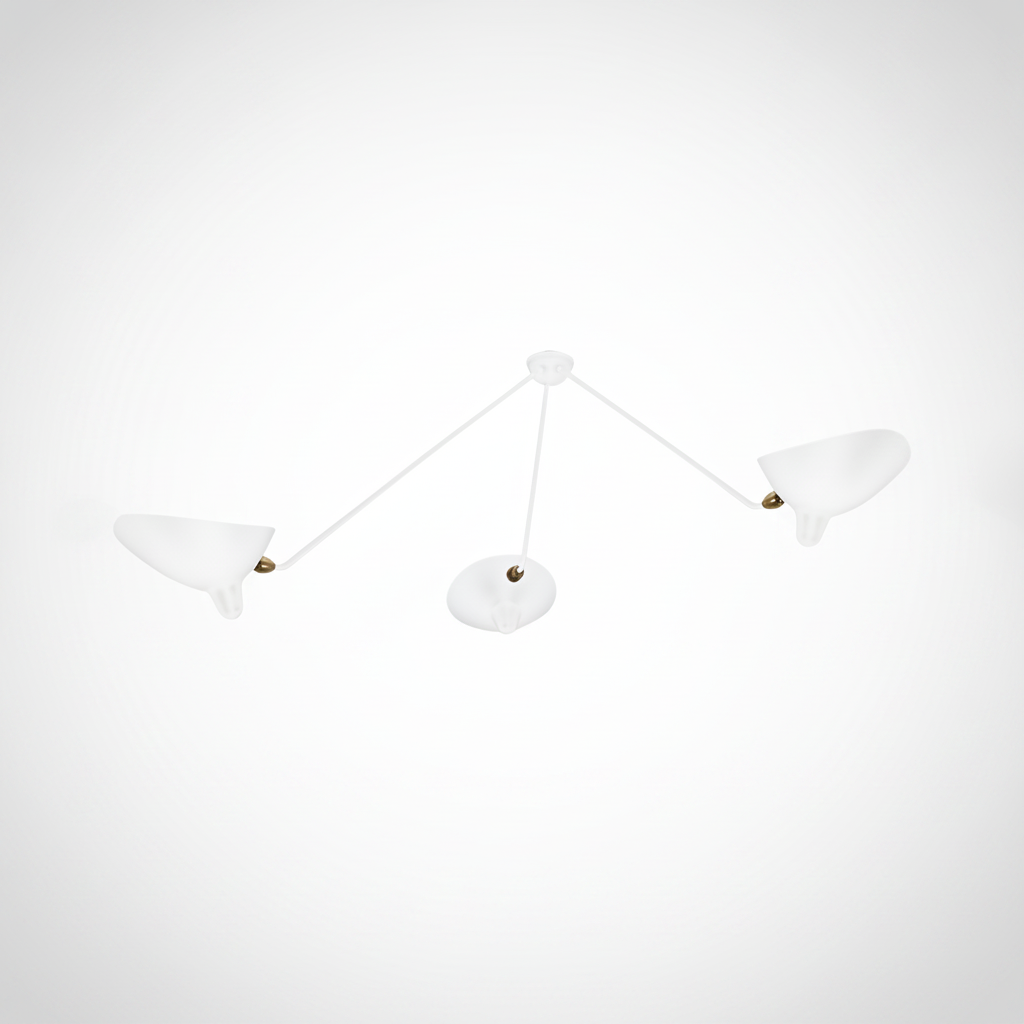 Multi Arm Spider Ceiling Light Lacquered Aluminum and Steel with