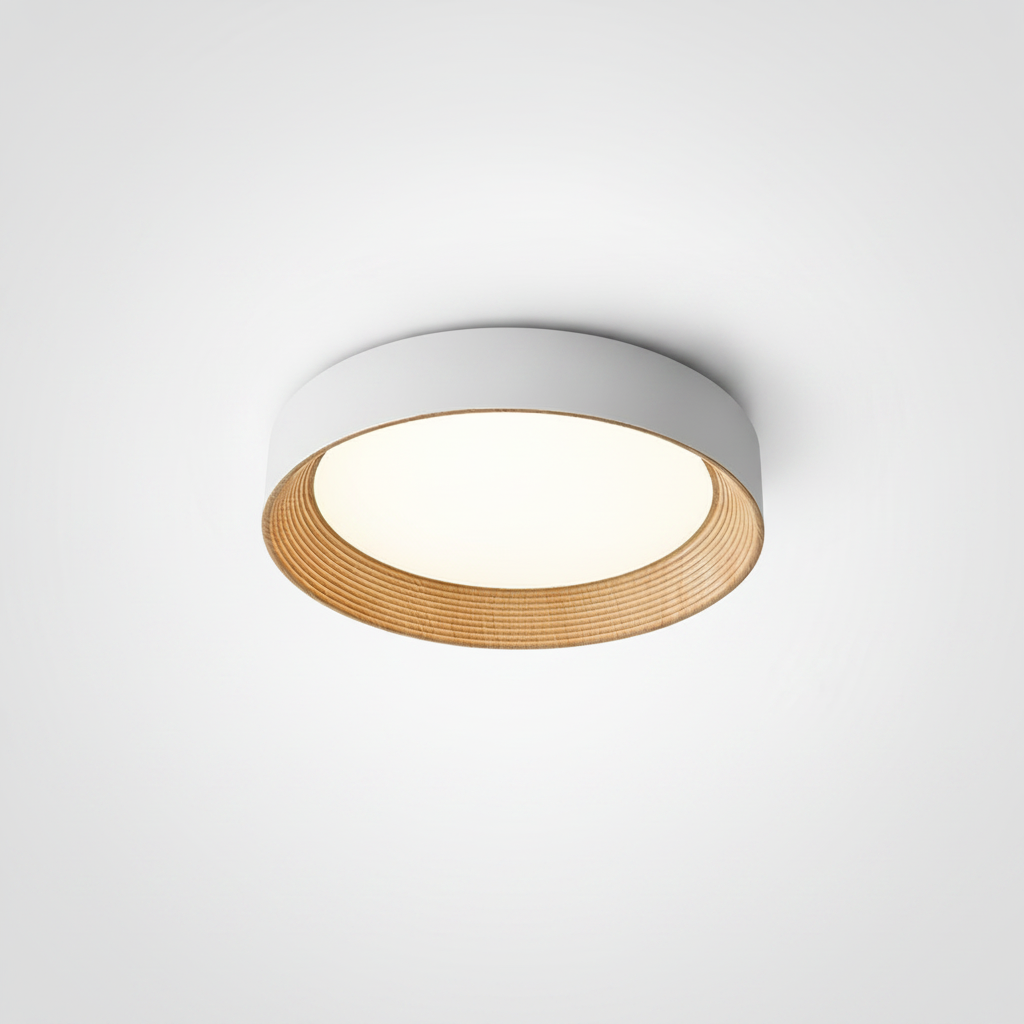 Flush Mount Ceiling Light Metal Acrylic, Integrated LED, Hardwired