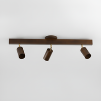 Ceiling Spotlight Rustic Natural Wood Beam, Metal, E27 Base