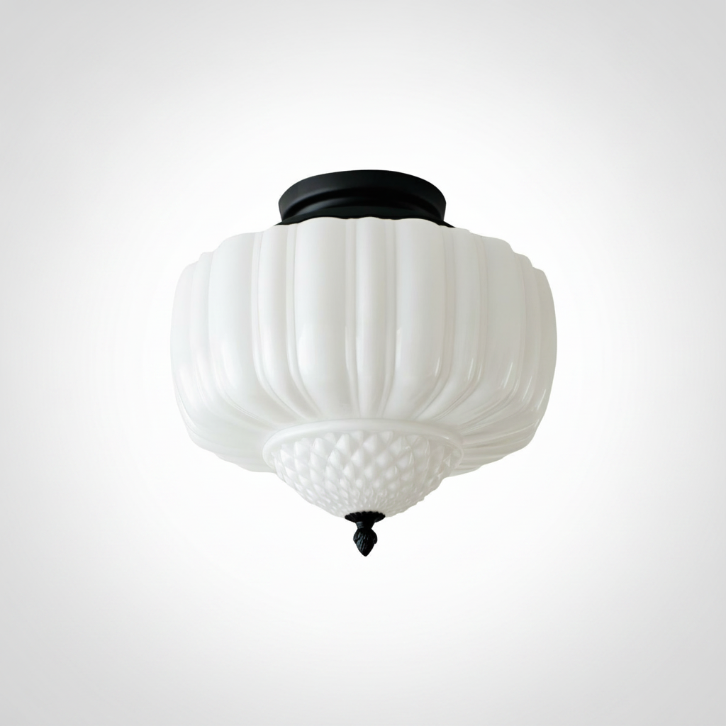 Marlo Ceiling Light, Metal, Glass, E26 Base