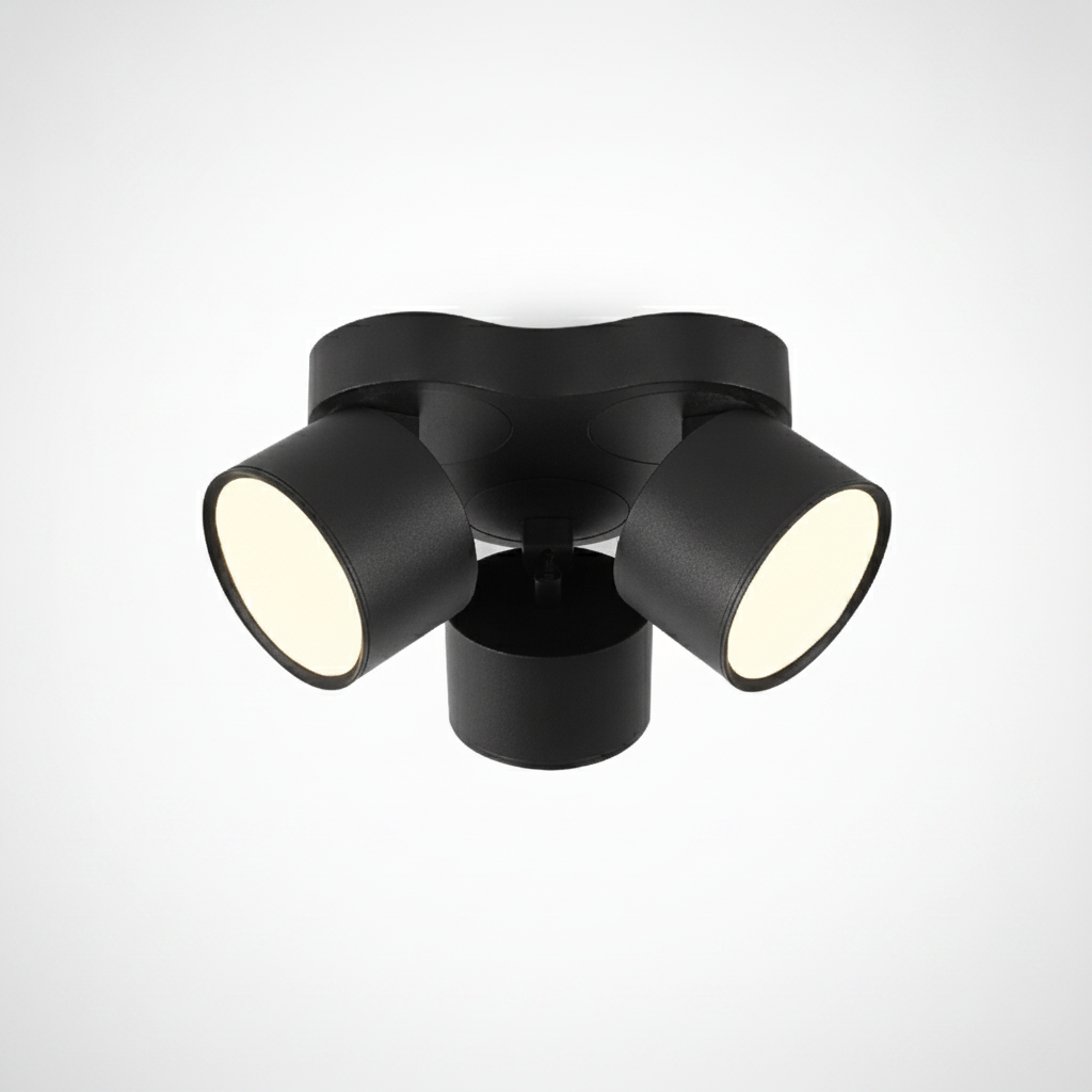 Three Head Spotlight Rotating Folding