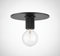 Simple Style Flush Mount Light, Glass, E26 Base