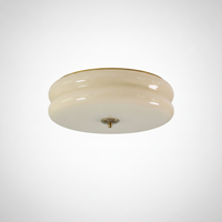 Flush Mount Ceiling Light Art Deco Vintage Ribbed Glass