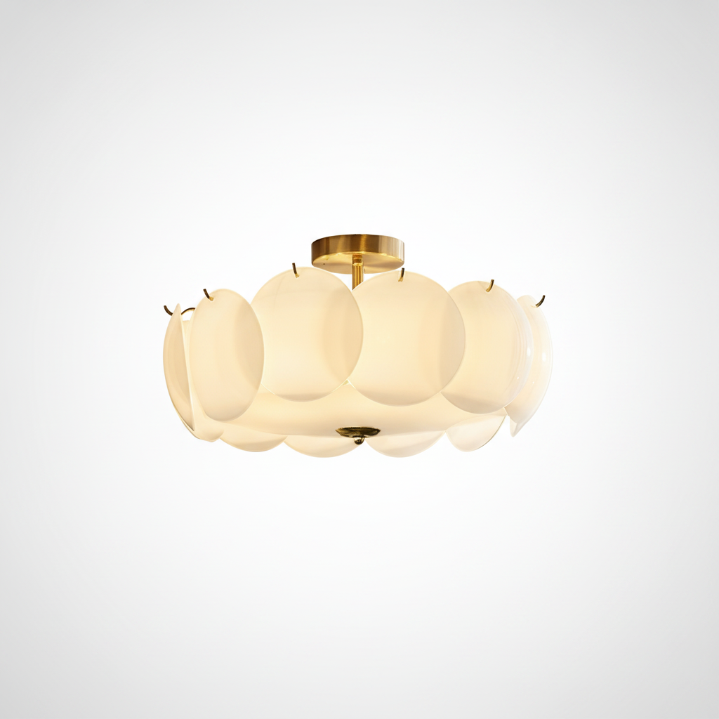 Pembridge Ceiling Light, Copper, Glass, E14 Base