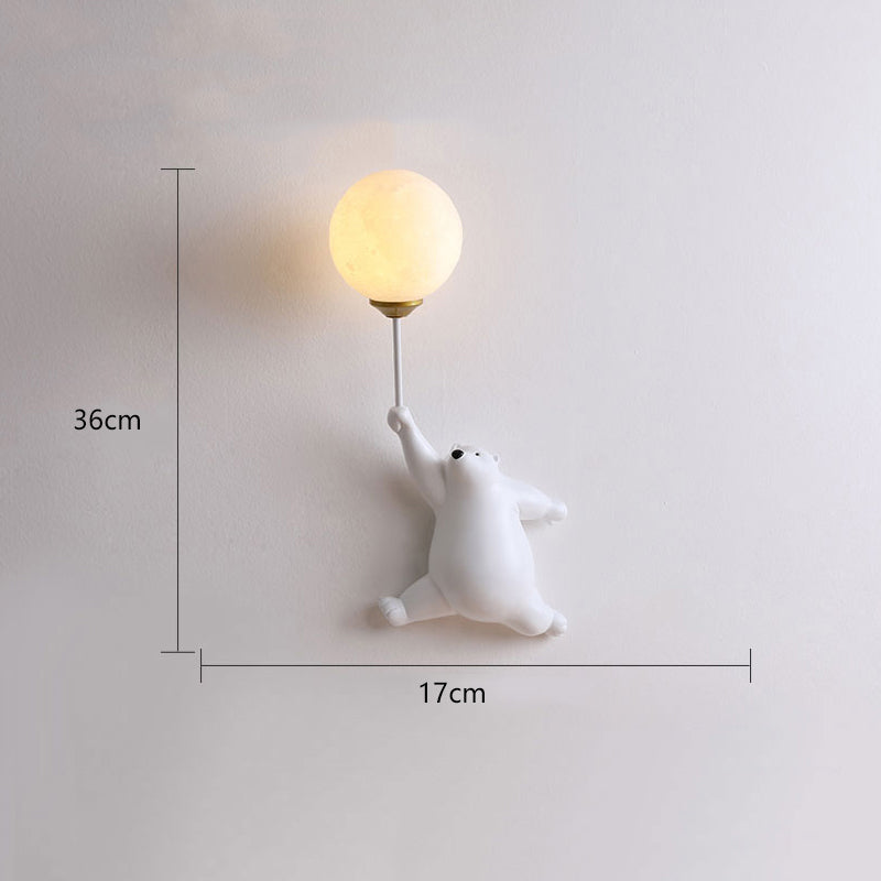 Applique Murale Ours au Ballon Lumineux