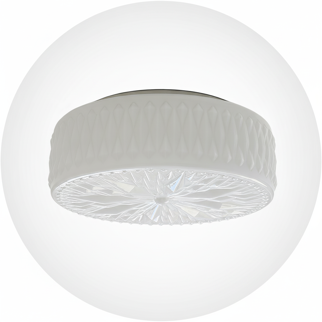 Ceiling Light Metal Glass Acrylic Finish Integrated LED