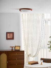 Walnut Curved Edge Ceiling Light
