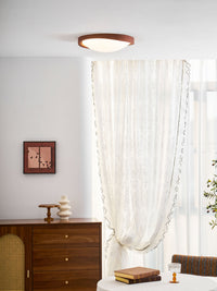 Walnut Curved Edge Ceiling Light