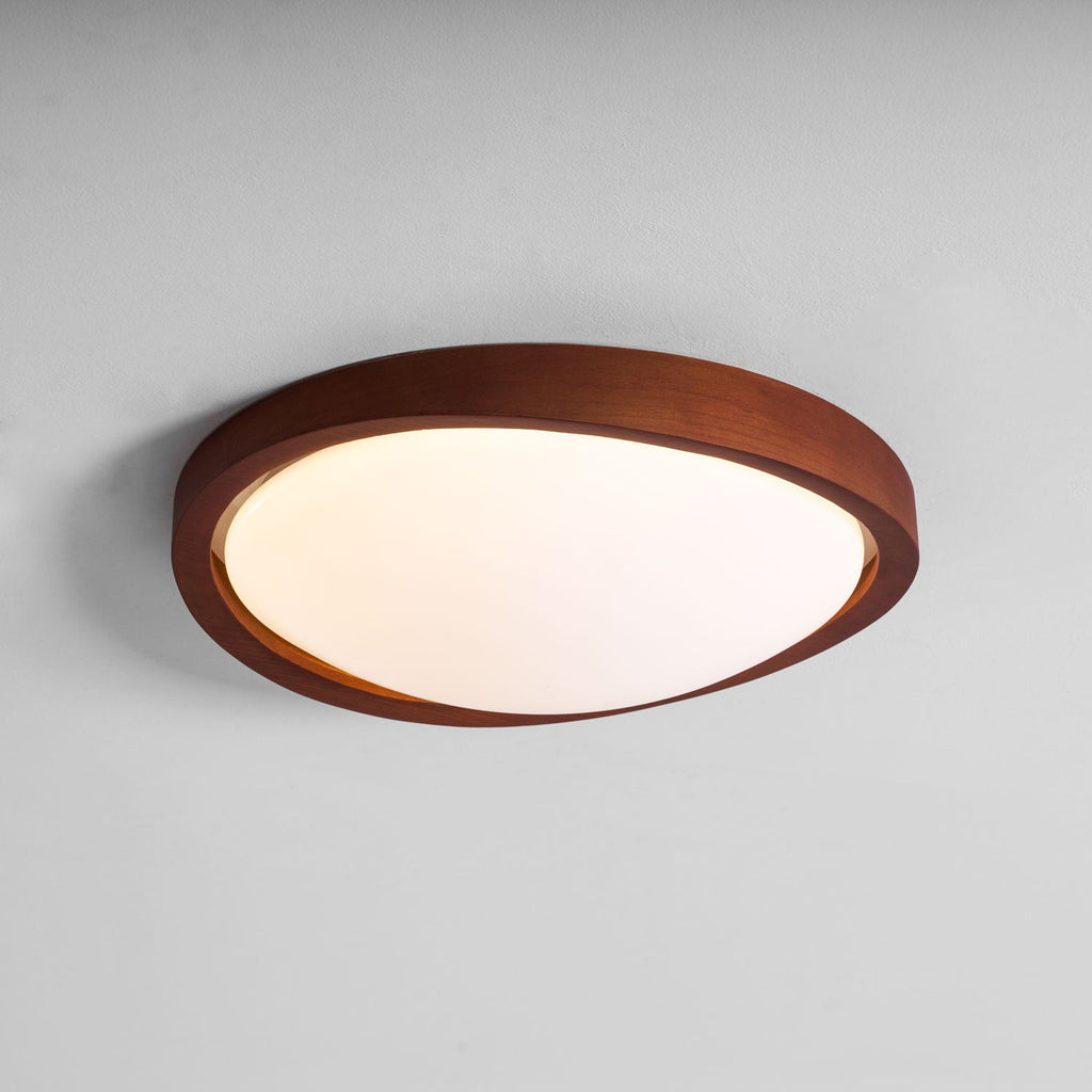 Walnut Curved Edge Ceiling Light