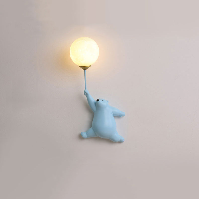 Applique Murale Ours au Ballon Lumineux